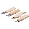 KALLORY Set di Scalpelli Impugnatura Confortevole per Intaglio Legno Testa in Acciaio Cromo-vanadio e Punte Taglienti Lucidate, per Botteghe di Intaglio Legno