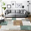 AuraRug Tappeto Salotto Grandi 200x250cm Morbido Antiscivolo Tappeti Pelo Corto per Soggiorno Camera da Letto Verde geometrico moderno