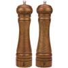 VIRELLO Set di macinini regolabili in legno di quercia per sale e pepe, macinino in legno di alta qualità, per casa, cucina, ristorante, facile da riempire, marrone (20,3 cm SP)