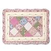 Florence Happy @ England Tappeto da bagno in cotone trapuntato, stile vintage, stile shabby chic, motivo patchwork, colore: viola glicine