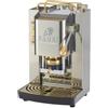 FABER COFFEE MACHINES | Deluxe 3.0 | Macchina Caffè ESE 44mm con Elettrovalvola, Portacialda Estraibile, Tanica Vetro 1L e Pressacialde in ottone regolabile (Inox Glossy, OTTONE)