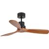 FARO BARCELONA Faro Mini Lantau Piccolo Ventilatore da Soffitto Nero Opaco Con Motore DC, 6 Velocità