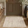 PureCozy Vintage Tappeto Ingresso Interno 60x90cm Beige Cucina Tappeti Antiscivolo Lavabile in Lavatrice Tapette Camera da Letto Cameretta Bambino Scendiletto Pelo Corto Carpet
