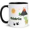 Chatcripant Tazza personalizzata per bambini Nome Tazza regalo carina Vetro Tazza per ragazzino e ragazza Asilo personalizzabile Dinosauro Robot Spazio Insetti Volpe (Dinosauro)