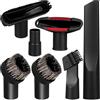 PENRUNKA 7Pcs Kit Accessori Aspirapolvere Universale 32-35mm, Spazzola Compatibile con Rowenta, Bosch, Philips, Miele e Marche Altre, Ricambi Aspirapolvere per Pulizia Pavimenti, Angoli e Auto