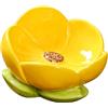 Dowbom Ciotola portachiavi per tavolo d'ingresso, a forma di fiore, decorazione per la casa, grande ciotola per caramelle per ufficio (giallo)