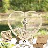 Smallduuck Libro degli ospiti personalizzato con cuore Alternativa con 30-100 cuori in legno Scatola portaoggetti per matrimoni Rustico Libro degli ospiti Segni per matrimoni,Libro degli ospiti del cuore-Stile 3