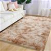 AIMECO Tappeto a pelo lungo, 200 x 200 cm, in pelliccia di cammello, per camera da letto, cameretta dei bambini, soggiorno e lounge, ideale per bambini e animali domestici