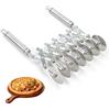 Junhonze Taglia Pasta Acciaio Inox - Rotella Tagliapasta - Taglia Pasta Fresca - Sfogliatrice Pasticceria, 7 Ruote Con Manico, Adatte Per Pizza, Torte, Pancake, Waffle E Cottura In Cucina