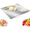 PENRUNKA Tagliere Acciaio Inox Alimentare 304 con Bordo Arresto, Spianatoia Acciaio Inossidabile Superficie Antiaderente Levigati Angoli Arrotondati, Taglieri Cucina Resistente per Carne, Verdure e Frutta