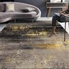Rururug Tappeto Tappeti Moderni Soggiorno Antiscivolo Morbido Tappeto Salotto Pelo Corto Tappeti Grandi per Soggiorno Camera da Letto oro nero astratto 180 x 250 cm
