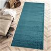 Carpeto Rugs Carpeto Tappeto Corridoio Moderno - Motivo Semplice - Soffici Tappeti a Pelo Piatto - Pelo Corto - Collezione Spring - Turchese - 70 x 200 cm