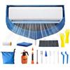 ZSPLIT-MAIR Kit Pulizia Condizionatore Split con Sacchetto Regolabile con e Pannelli Laterali, Kit Pulizia Climatizzatore Casa (M, Blu)