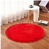 DAIHAN Tappeto Rotondo Decorativo A Pelo Corto Morbido Soggiorno Tappeti Camera Da Letto E Bagno Rosso 100CM Lungo