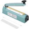 Flexzion 200 mm (8) Impulse Sealer (300W) - Kit di chiusura manuale in plastica con timer regolabile, portatile con elemento di ricambio e nastro in teflon