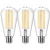 Ankey Lampadine LED Vintage E27 ST64 10W, Confezione da 3