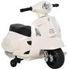 Palmitessa Moto Elettrica per Bambini Vespa Elettrica Per Bambini 1 Anno con Licenza Ufficiale Vespa Batteria 6V, Fari e Clacson, per Bimbi da 18-36 mesi, (Bianco)