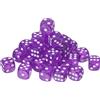 QUARKZMAN 36Pcs Dadi Acrilici A 6 Facce 16mm/0.63 Con Angoli Arrotondati Dadi D6 Traslucidi Colorati Per Giochi Da Tavolo A Tema Party Divertenti Viola