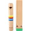 Alomejor Giocattolo Musicale con Fischietto del Treno in Legno per Bambini Piccoli, Strumento Scorrevole a 4 Toni, Giocattolo da Esterno Portatile per 3-15 Anni, Materiale di Faggio