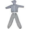 niannyyhouse BJD - Vestiti per bambole da 1/3, 1/4, 1/6, con snodo sferico, felpa con cappuccio e pantaloni, accessori per action figure (grigio, per 1/6BJD)