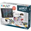Liscianigiochi Lisciani - Kids Art Manga Academy - Kit di disegno Manga per bambini dagli 8 anni in su - Impara a disegnare personaggi e storie Manga - Tavoletta da disegno LCD 12 Pollici Fude Pen e Carte da disegno