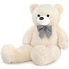 Sausudols XXL Orsacchiotto Orso di Peluche 120 cm di Altezza Giganti Orso Peluche per Fidanzata Teddy Bear Regalo per Compleanno Natale e San Valentino Bianco