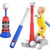 Generic Set di Ball T -Ball Kids - Set di allenamento per lancio regolabile da baseball regolabile | Attrezzatura a T, Youth Beginner Baseball Training Equipment per cortile gioca a kit t baall