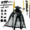 WANGHONGGOGO Action figure T13, action figure stampata in 3D, giocattolo mobile multi-articolato, adatto per gli appassionati di giochi per bambini, decorazione da scrivania (Tutto nero)