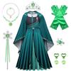 TOLOYE Costume Anna per Ragazza, Anna Vestito Principessa con Mantello, Elsa Vestito Set per Bambini, Anna Costume Princess Vestito per Ragazze Festa di compleanno Carnevale Cosplay