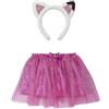 My sweety pop | Set costume Gabby e la casa magica | Tutu rosa tulle e cerchietto orecchie di gatto in pelliccia | Costume compleanno ragazza 3-6 anni | Kit panoplie Carnevale e Festa