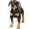 champracer Cane Simulato Rottweiler Cucciolo Peluche Cane di Stoffa Cane in Peluche Giocattolo in Peluche Rottweiler in Piedi Nero Cane di Stoffa Giocattolo Regali per Ragazzi e Ragazze (178cm)