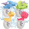 SOETDERT Pistola ad Acqua, 4 Pezzi Dinosauri Pistole ad Acqua per Bambini, Fucile ad Acqua Giochi d'Acqua, Giocattolo Estate Piscina Garden Spiaggia Acqua Lotta all'Aperto
