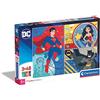 Clementoni - 25272 - Supercolor Puzzle - Dc Comics - 3x48 pezzi (include 3 puzzle da 48 pezzi) - Made in Italy, puzzle bambini 4 anni, Dc Comics puzzle, puzzle cartoni animati