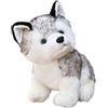 Wedhapy giocattoli husky realistici Peluche Realistico Cane Husky Peluche Cucciolo di animale Natale Regalo di compleanno di San Valentino 8 pollici