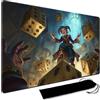 MPLRC PLAYMAT MTG Tappetino da Gioco, Con Borsa Impermeabile Nera per Riporre Dimensioni 60 x 35 CM, Con Zone MTG Tappetino da Gioco Bordi Cuciti Tappetino da Gioco Trading Card Game Tappetini da Gioco TCG