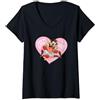 LOONEY TUNES San Valentino Looney Tunes Taz Valentine's Day Crazy In Love Maglietta con Collo a V