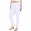 Ulla Popken Leggings da Donna, Taglie Forti, Taglie Forti, in Pizzo, Bianco Neve, 45W x 32L