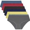 DIM Boxer donna set da 6 | Les Pockets Cotone Ecodim Confortevole e morbido | Cintura invisibile | Finiture extra piatte | Multicolore
