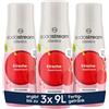 SodaStream Sciroppo 3 x ciliegia senza zucchero, 1 x bottiglia produce 9 litri di bevanda pronta, preparato in pochi secondi e sempre fresco, 3 x 440 ml