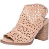 Ciabalù Tronchetti Donna Estivi Traforati con Tacco Alto 9 cm Camoscio Sintetico Stivaletti Aperti Spuntati Punta Aperta Tallone Aperto (Beige, Sistema Taglie Calzature EU, Adulto, Numero, Media, 40)
