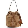 GUESS borsa a tracolla borsetta Ofelia Top Handle Bucket Natural/Cognac marrone chiaro