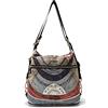 Gattinoni Borsa Hobo e Zaino Maya e Finitura - da Donna - in Tela spalmata e stampata - Collezione Roma - Stampa Planetarium - Multi colore, Taglia Unica