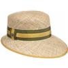 LIERYS Cappello di Paglia Mialia Donna - Made in Italy da Sole con Visiera, Nastro Grosgrain Estate Primavera/Estate - Taglia Unica Giallo