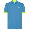 SUN68 Polo Logo Fluo S/S - 95% Cotone 5% Elastan Avio S
