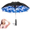 Acunny Ombrello portatile con ventola, ombrello con protezione UV con ventola | Ombrello parasole rinfrescante - Ombrellone portatile con ventilatore e mister per viaggi estivi, spiaggia, golf, sport