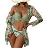 Générique Costume da bagno da donna, 2 pezzi, bikini a vita alta, push up, sexy, da spiaggia, con schiena scoperta, con laccio, elegante, imbottito, a triangolo, estivo, A226, a, L