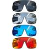 Combine8 Lenti di ricambio per occhiali da sole Oakley Sutro S OO9462, 4 pezzi, nero + argento titanio + blu ghiaccio + rosso fuoco