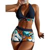 Cozyan Donna Bikini Costume da Bagno Bikini Donna Mare Fascia Brasiliano Sexy Triangolo Halterneck Bikini Imbottito Costume da Bagno Due Pezzi Regolabile Halter