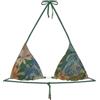 YAMAMAY - Bikini Parte Alta a Triangolo Senza Ferretto, Imbottitura Removibile, Donna, Marigold, Verde Scuro, Stampa Floreale