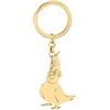 NEWEI Simpatico uccello regali per gli amanti degli uccelli donne in acciaio inox pappagallo colibrì portachiavi coppia uccelli portachiavi accessori auto, Calopsitta Pappagallo Oro B, W2L2